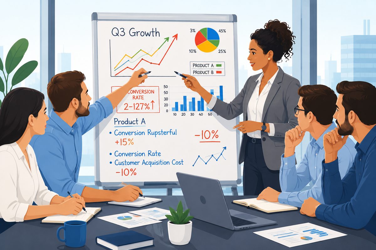 SEO specialists reviewing search strategy and website performance